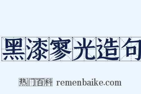 黑漆寥光造句是什么意思的图片